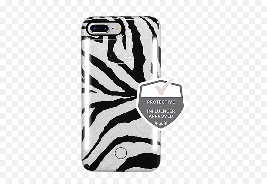 Iphone 8 Plus Selfie Light Case - Zebra Iphone Cases Emoji,Zebra Emoji Iphone
