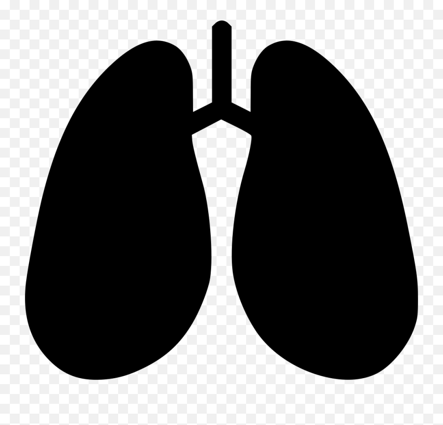 Transparent Lungs Clipart Black And White - Lungs Silhouette Png Emoji,Lung Emoji