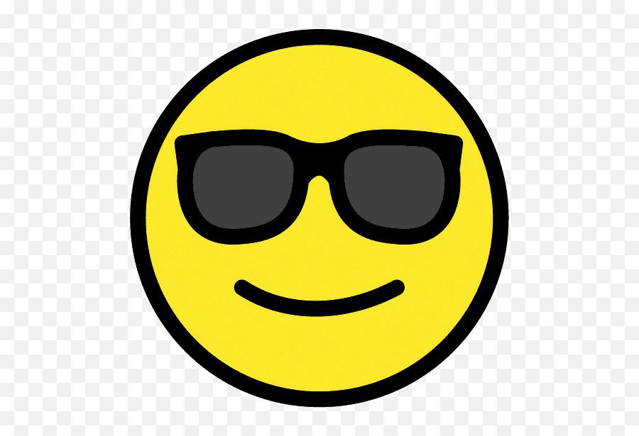 Smiling Face With Sunglasses Emoji Clipart Free Download - Emoji Meaning,Nerd In Emoji