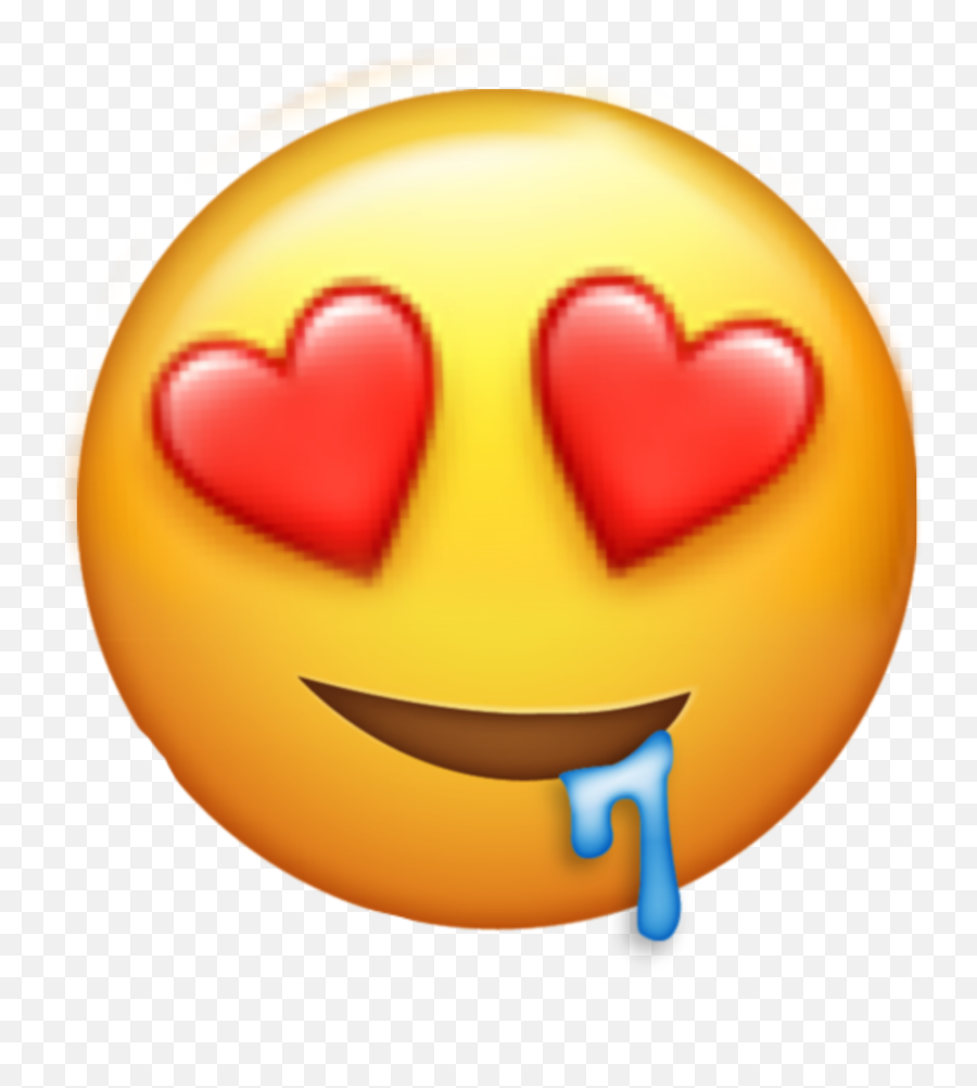 Emoji Hearteyes Apple Sticker - Smiley,69 Emoji Symbol