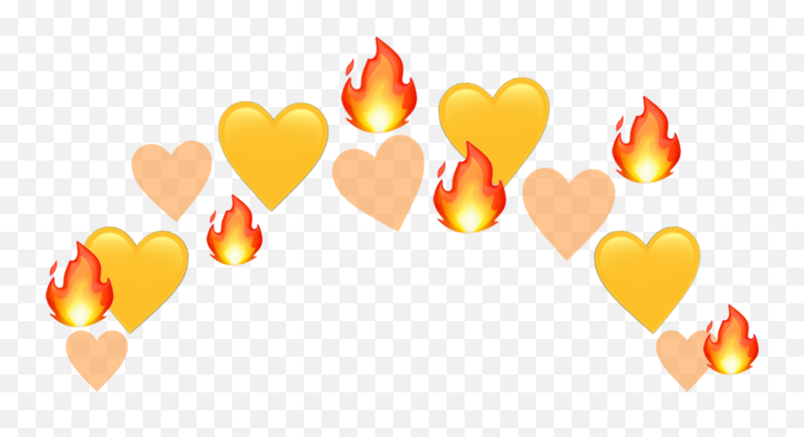 Heartjoon Heartcrown Sticker By Haley Namjoon - Orange Heart Emoji Crown Transparent,Crown Emoji