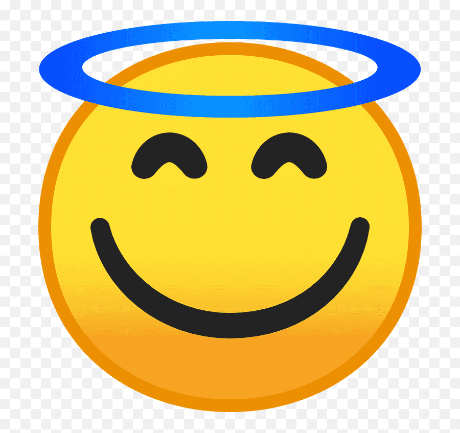 Smiling Face With Halo Emoji Clipart - Smiley Face With Halo,Upside Down Emoji