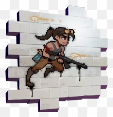 Uncommon Pixel Ramirez Spray Fortnite Cosmetic Tier 89 - Fire Vs Ice Fortnite Spray Emoji,Sniper Emojis