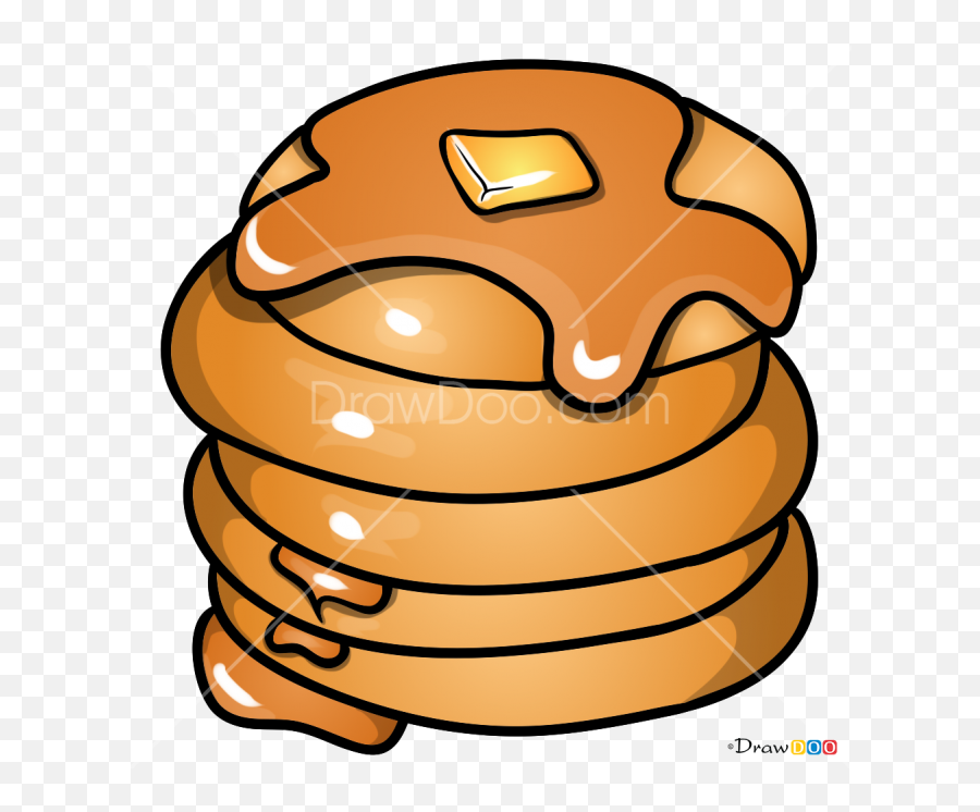 How To Draw Pancakes Desserts - Clip Art Emoji,Pancakes Emoji