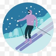 Activity Man Ski Snowfall Winter Mountian Skiing Icon - Free Icon Ski Montagne Emoji,Ski Emoji