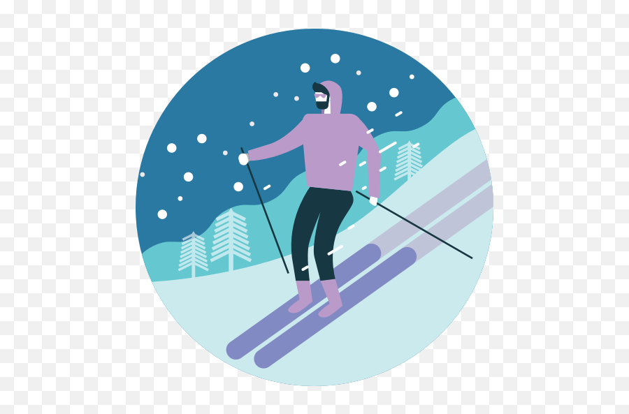 Activity Man Ski Snowfall Winter Mountian Skiing Icon - Free Icon Ski Montagne Emoji,Ski Emoji