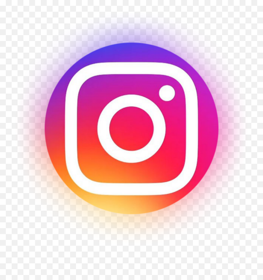 Instagram Logo Icon Neon Circle Sticker - Color Gradient Emoji,Instagram Logo Emoji