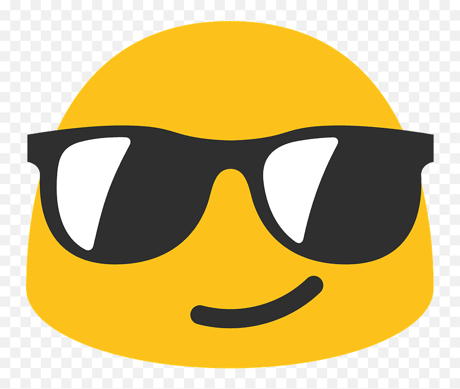 Smiling Face With Sunglasses Emoji - Android Sunglasses Emoji,Cool Glasses Emoji