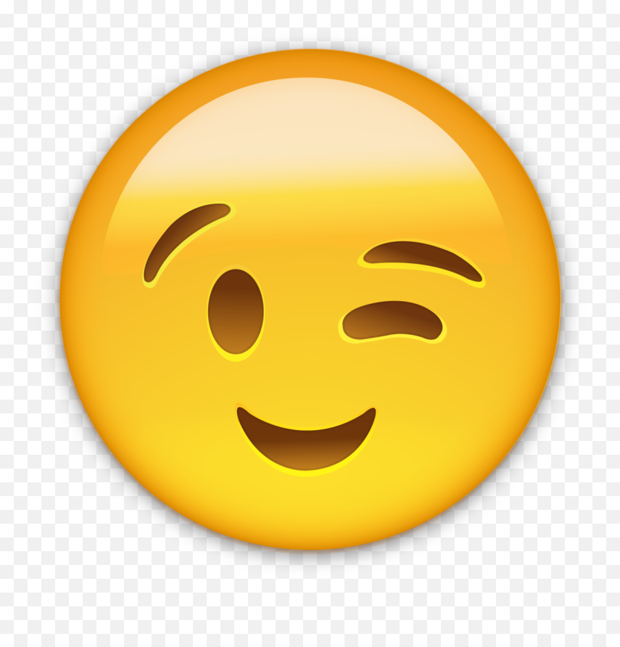 Emoticon Smiley Wink Smile Whatsapp Emoji - Smile Emoji Png,Smiley Emoji
