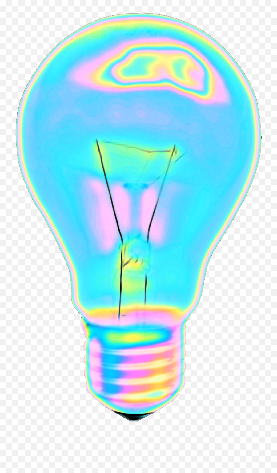 Light Bulb Lightbulb Holographic Holo Holographic Color - Hot Air Balloon Emoji,Lightbulb Emoji