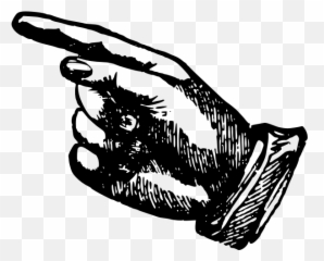 Vector Drawing Of Mans Hand With - Manicule Clipart Emoji