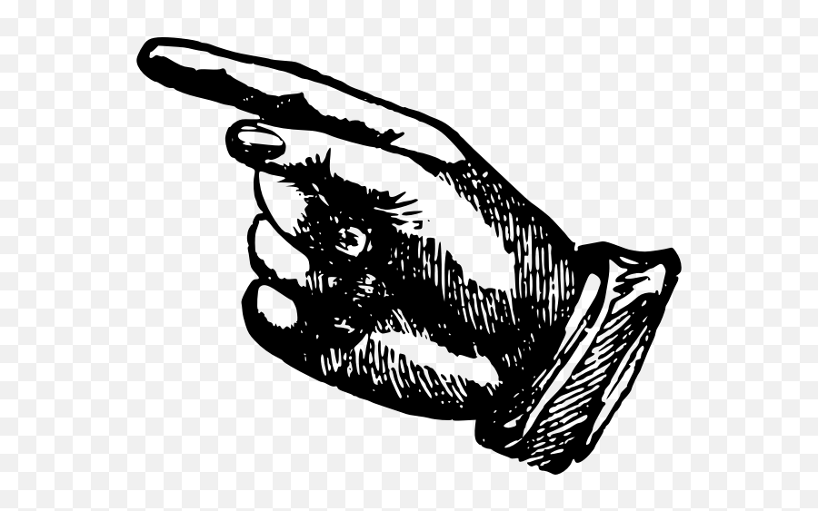 Vector Drawing Of Mans Hand With - Manicule Clipart Emoji,Finger Point Emoticon