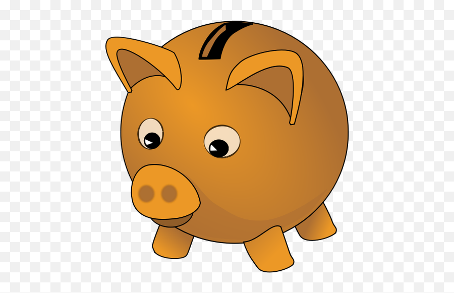 Brown Piggybank Vector Image - Clip Art Emoji,Pig Knife Emoji