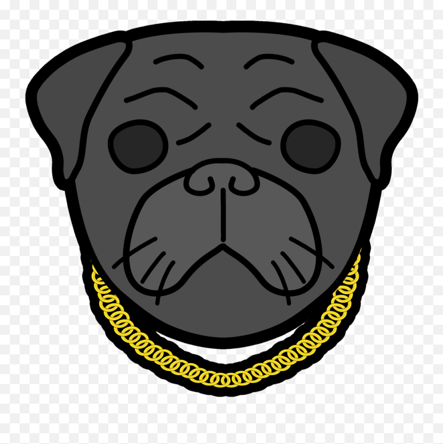 Emoji Designs Hotdog Sandwich - Pug,Pug Emoji