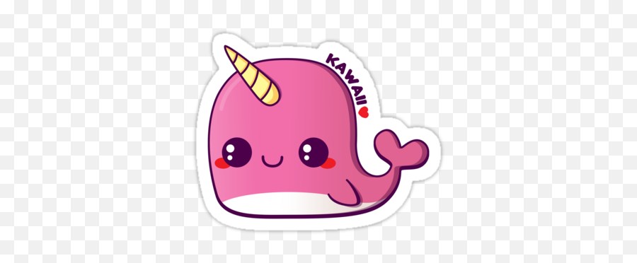 Pin - Kawaii Unicorn Whale Emoji,Narwhal Emoji