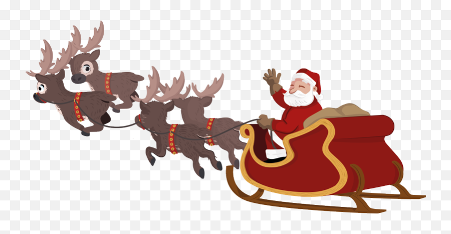Santa Sleigh Santaclaus Santa - Santa On A Sleigh Png Emoji,Santa Sleigh Emoji