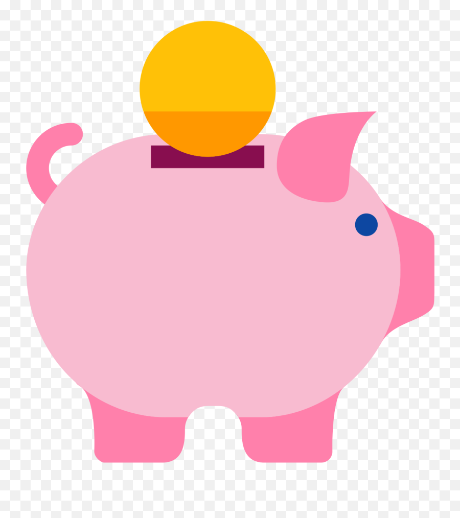 Clipart Money Cute Transparent - Piggy Bank 2d Emoji,Pig Money Emoji