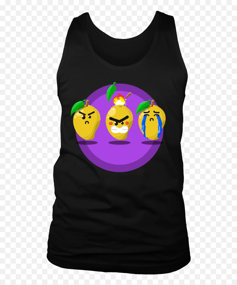 Funny Cartoon Fruit Feeling Mood Angry - Kobe Bryant Tank Top Emoji,Mango Emoticon