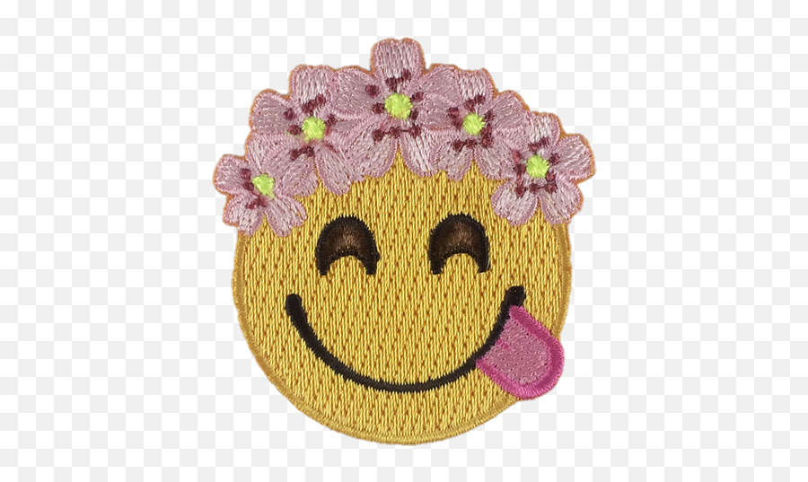 Real Emoji Cute Happy Flower Emotions - Patches Transparent,Happy Flower Emoticon