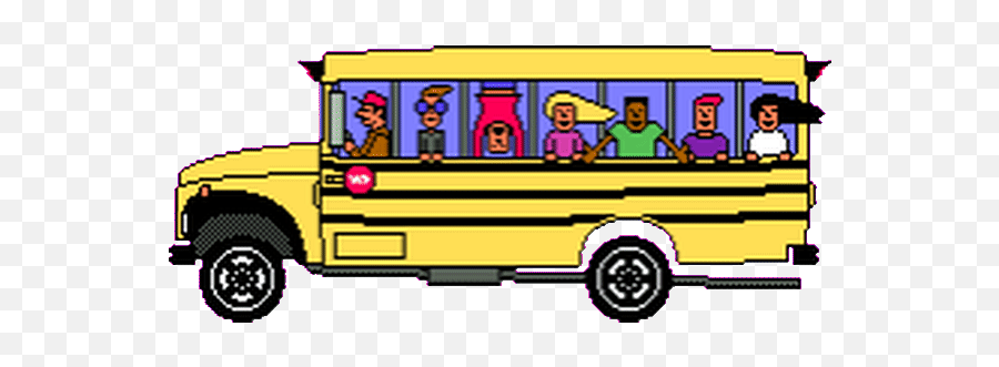 Top Man Hit By Double Decker Bus - Animated Gifs School Bus Emoji,School Bus Emoji