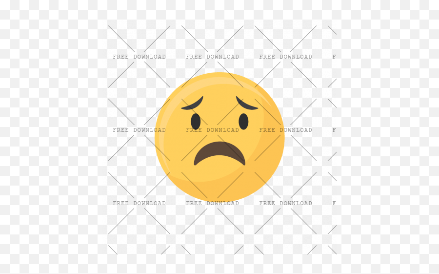 Anguished Face Emoticon Png - Smiley Emoji,Pouting Face Emoji