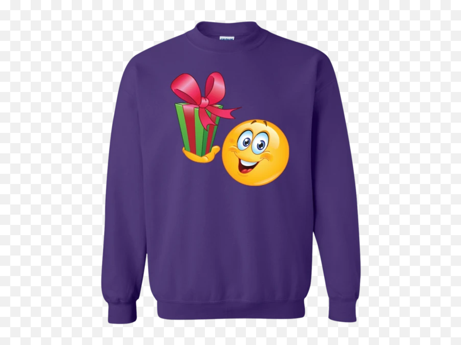 Funny Christmas Emoji T Shirt G180 Gildan Crewneck Pullover Sweatshirt 8 Oz - Ford Ugly Christmas Sweater,Emoji 83