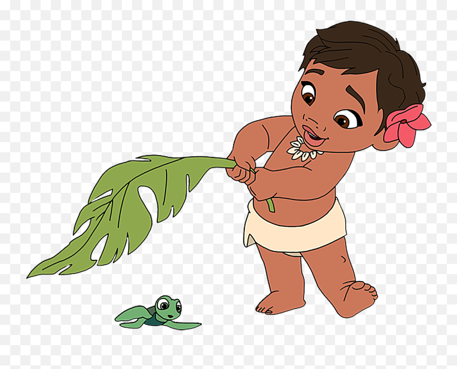 Disney Moana Png Cartoon 30 - Baby Moana With Turtle Emoji,Moana Emoji