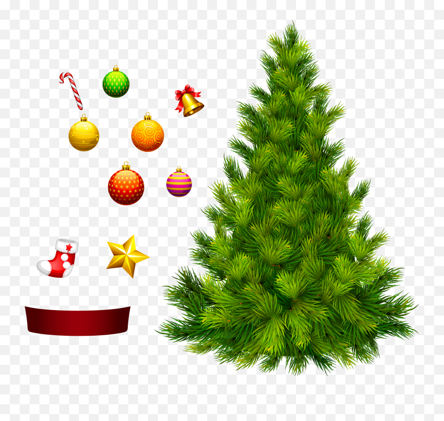 Christmas Tree Decorations Png U0026 Free Christmas Tree - Decoration Christmas Trê Cartoon Emoji,Emoji Christmas Ornaments