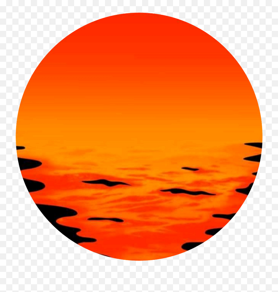 Yellow Red Circle Sun Sea Angry Black - Picsart Circle Png Emoji,Dabb Emoji