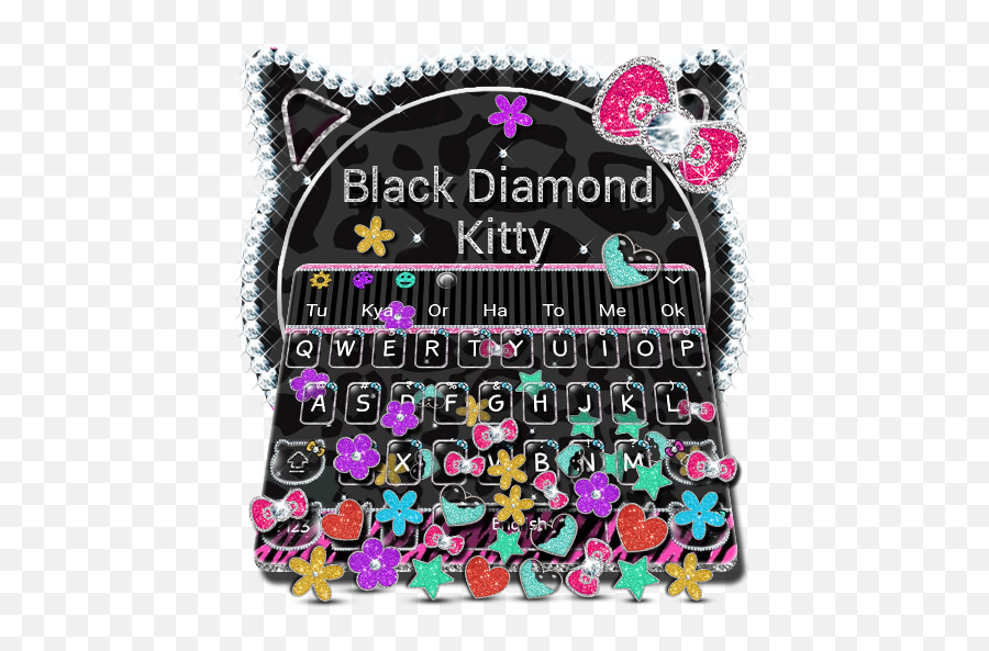 Black Diamond Kitty Gravity Keyboard Theme - Coin Purse Emoji,Black Diamond Emoji