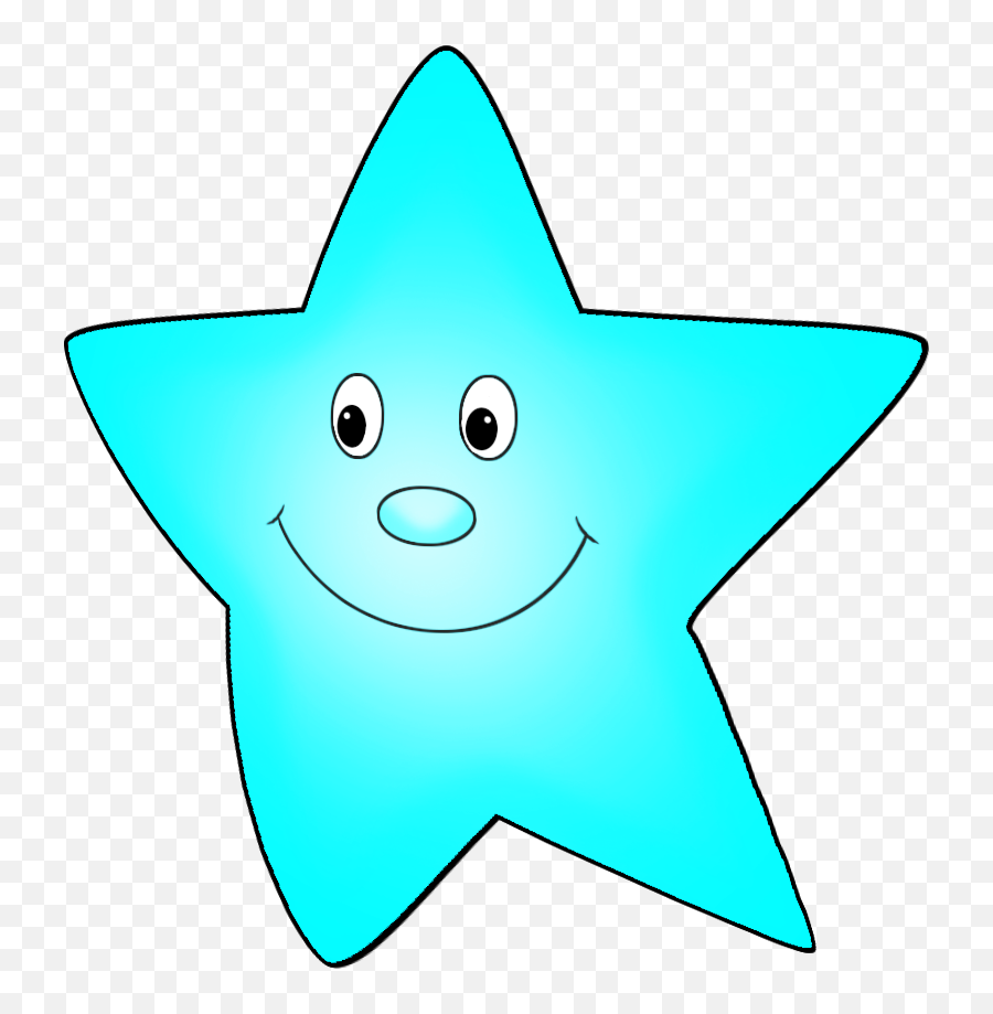Clipart Stars Blue Transparent - Light Blue Color Clipart Emoji,Blue Star Emoji