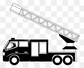 Firetruck Clipart Van Fire Firetruck - Black And White Fire Truck Clipart Emoji,Firetruck Emoji