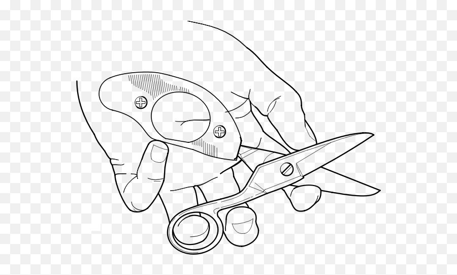 Scissors In Hand Vector Image - Cut Outline Emoji,Raising Hand Emoji Copy And Paste