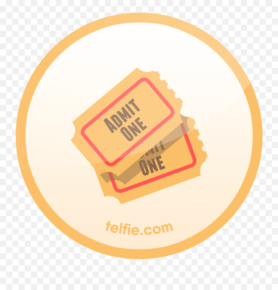 Telfie - Ticket Sticker Png Emoji,Tickets Emoji