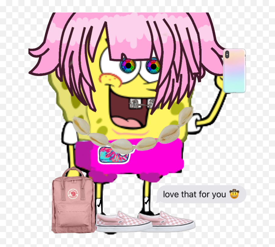 Spongebob As A Tryhard Vsco Girl Oof - Suner Bob Kockalone Emoji,Tryhard Emoji