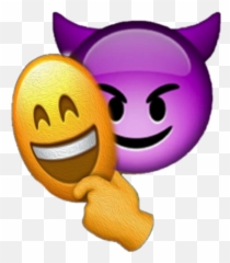 Trending Diablo Stickers - Outside Smile Inside Sad Emoji,Emoji Diablito