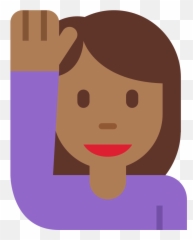 Twemoji2 1f64b - Black Shaking My Head Emoticon Emoji