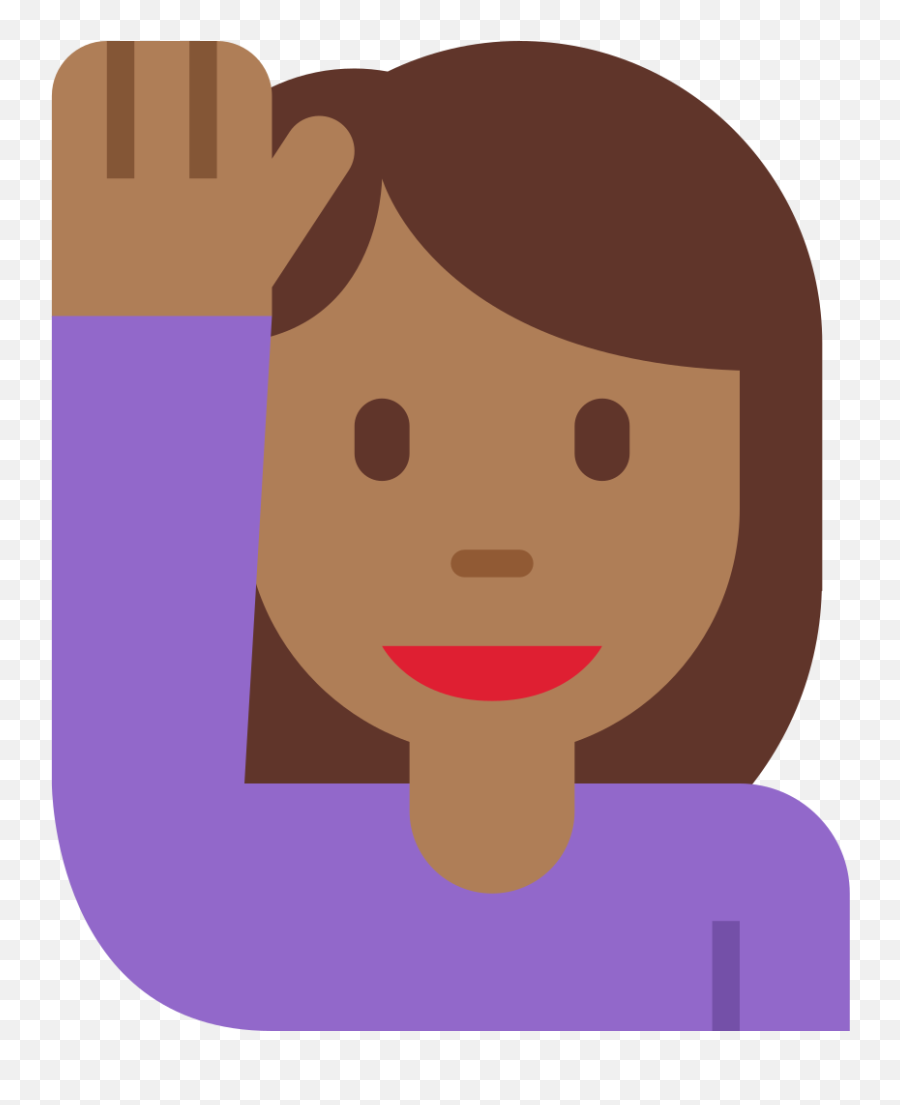 Twemoji2 1f64b - Black Shaking My Head Emoticon Emoji,Why Emoji