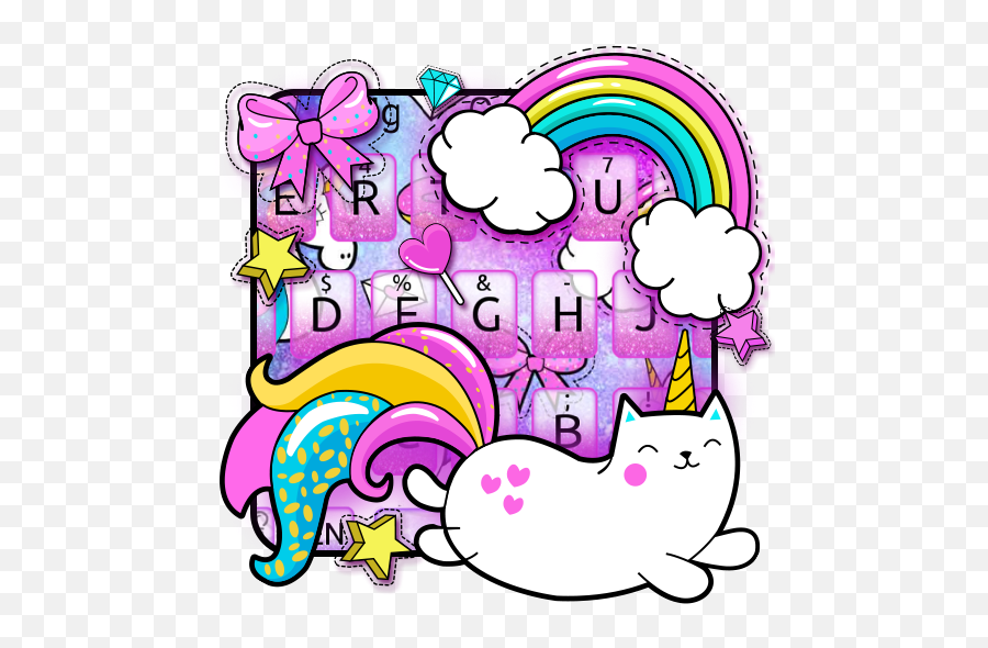 Download Cute Kawaii Unicorn Keyboard - Cute Kawaii Cheetah Emoji,Ro Emoticons