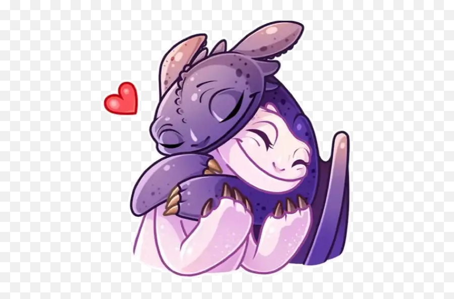 Purple Dragón - Telegram Stickers Set Toothless Emoji,Donkey Emoji Android