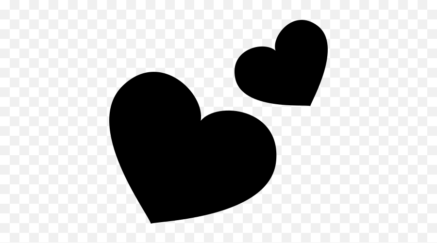 Emojione Bw 1f495 - Dois Corações Preto Png Emoji,Double Hearts Emoji