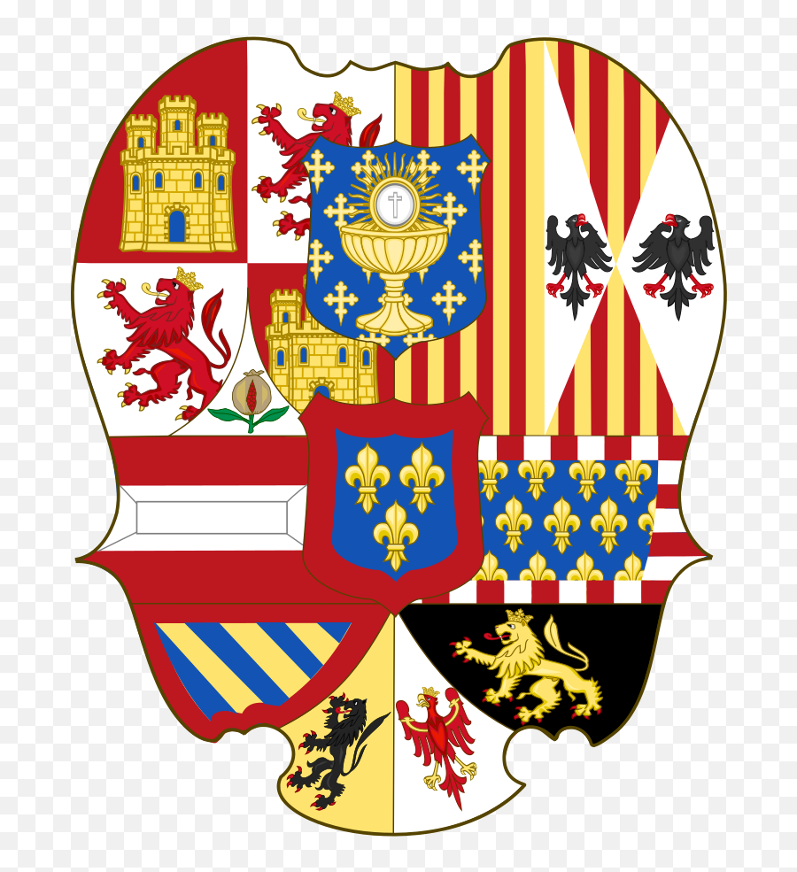 Arms Of Philip V Of Spain Galiciasvg Coat Of Arms - Royal Coat Of Arms Aragon Emoji,Saltire Emoji