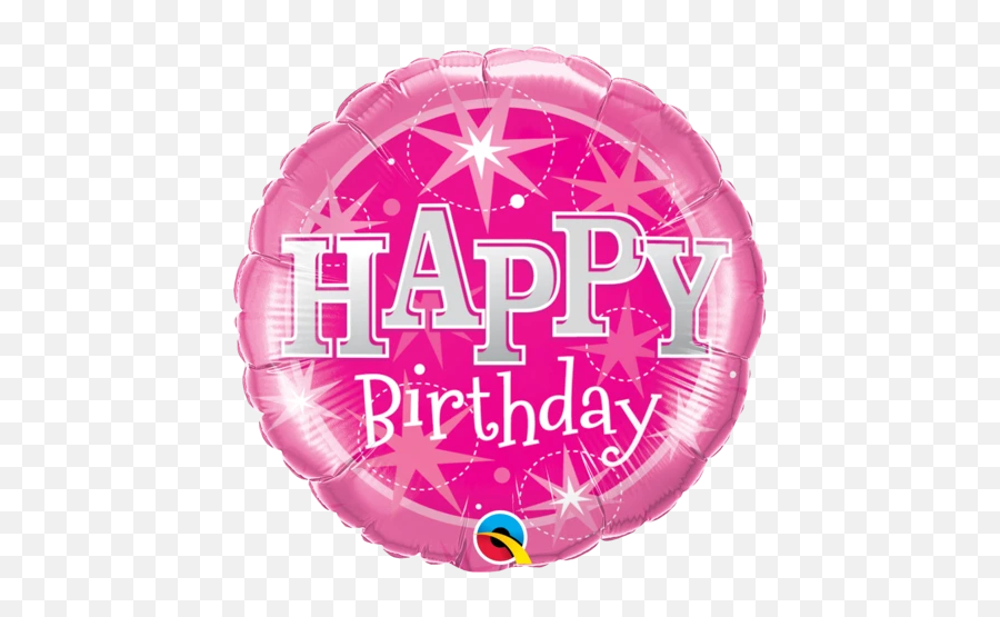 Girlu0027s Birthday Balloons U2013 In Any Event - Pink Happy Birthday Helium Balloon Emoji,Happy Birthday Emoji Text