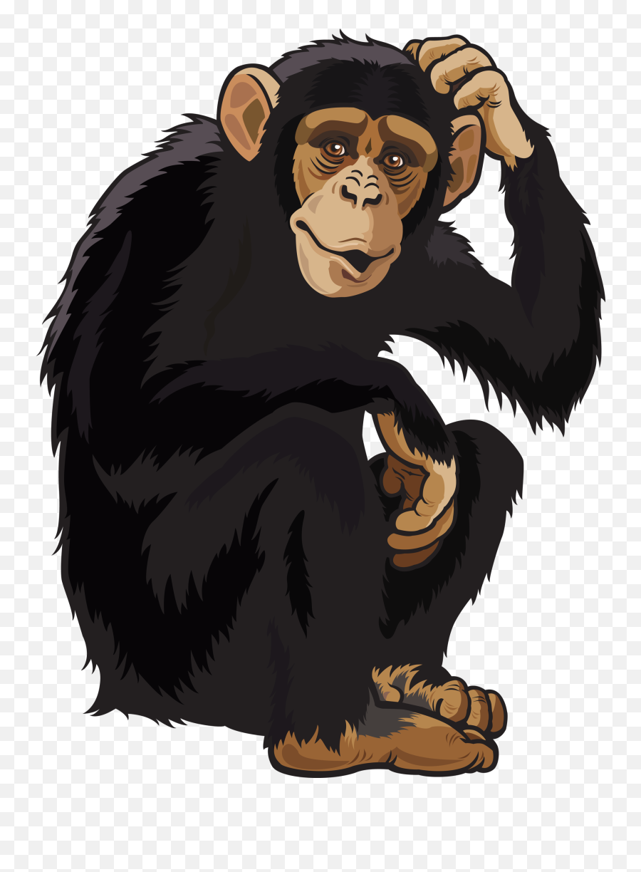 Ape Clipart Mongkey Ape Mongkey - Chimpanzee Clipart Emoji,Ape Emoji