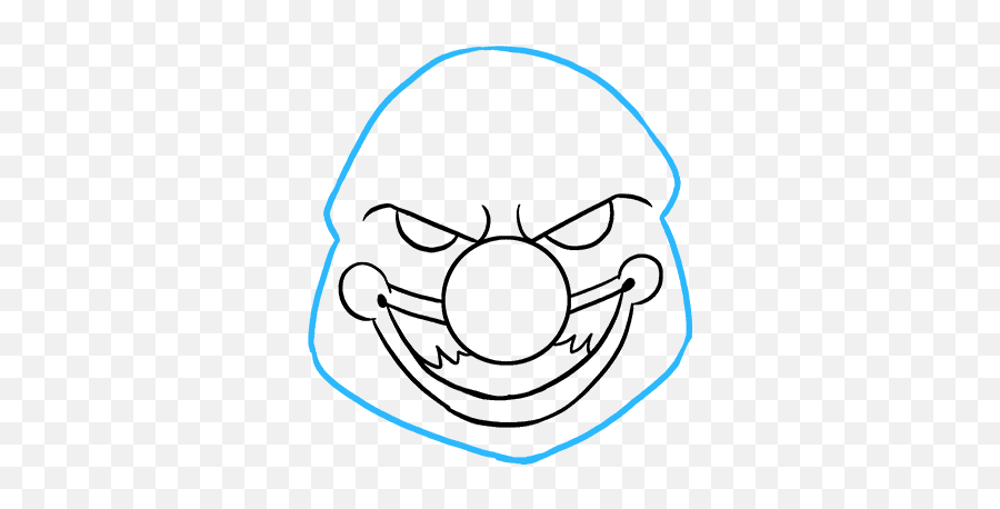 How To Draw A Scary Clown - Evil Clown Emoji,Scary Clown Emoji