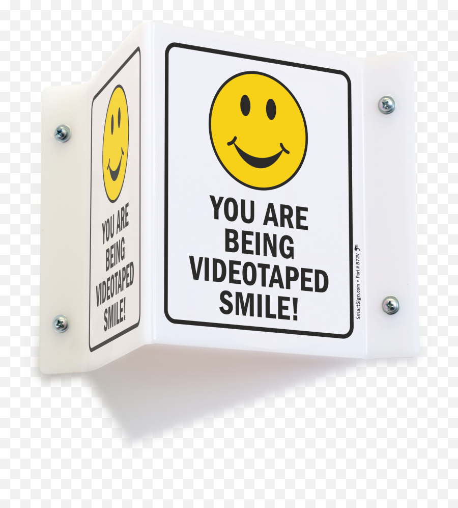 Being Videotaped Smile Sign - You Are On Camera Signs Emoji,:s Emoticon