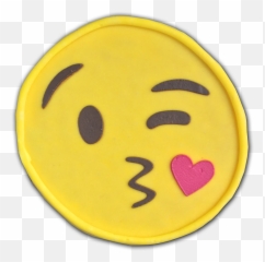 Kissy Face Emoji Cookie - Smiley,Peanut Emoji