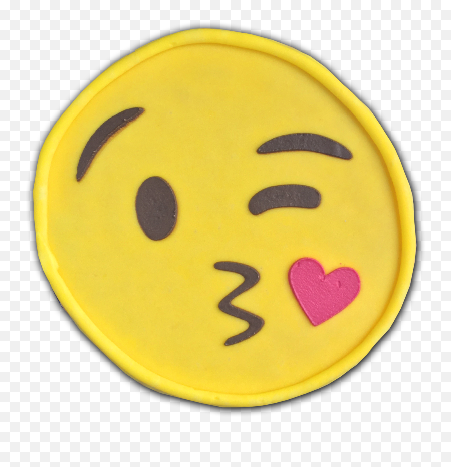 Kissy Face Emoji Cookie - Smiley,Peanut Emoji