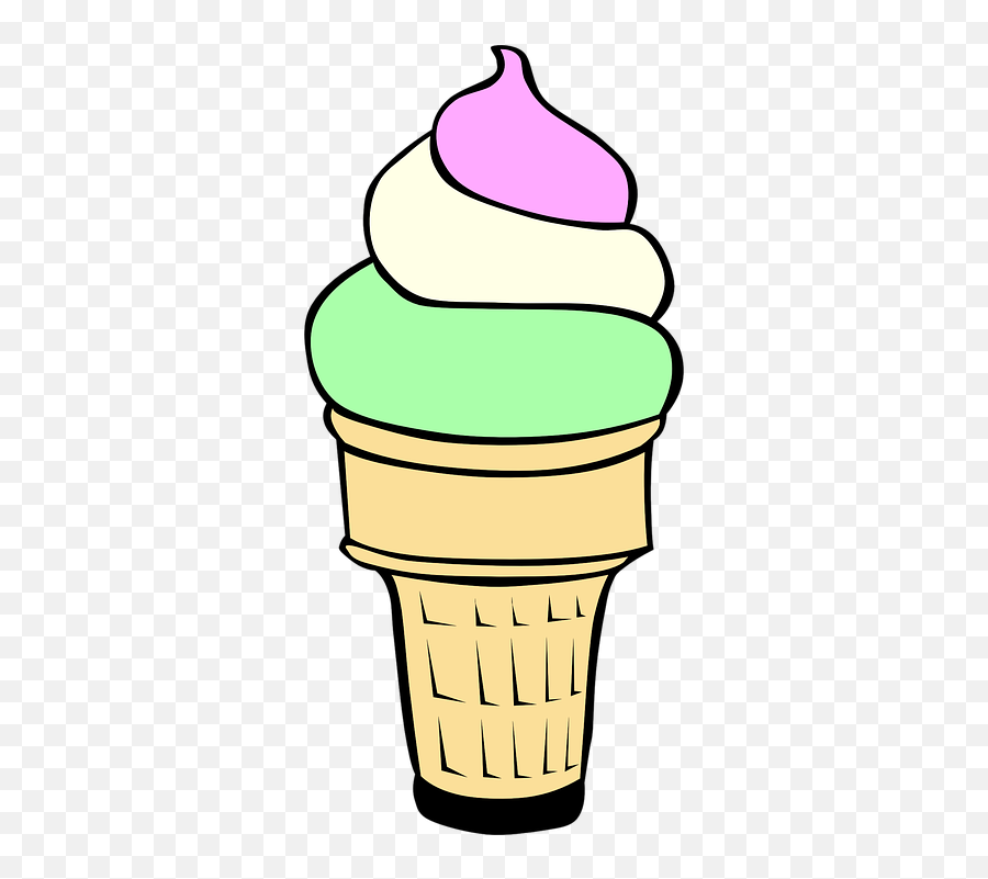 Ice Cream Cone - Vanilla Ice Cream Cone Clip Art Emoji,Ice Cream Sundae Emoji