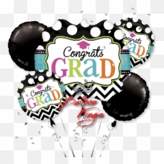 Congrats Graduation Chevron Bouquet - Emoji